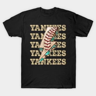 Aesthetic Design Yankees Gifts Vintage Styles Baseball T-Shirt